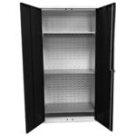 Large Storage Cabinet with Louvre Panel, British Made — view 39