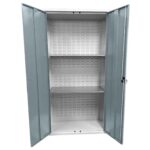 Large Storage Cabinet with Louvre Panel, British Made — view 31