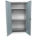 Large Storage Cabinet with Louvre Panel, British Made — view 40