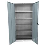 Large Storage Cabinet with Louvre Panel, British Made — view 58