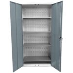 Large Storage Cabinet with Louvre Panel, British Made — view 49