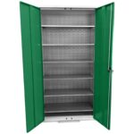 Large Storage Cabinet with Louvre Panel, British Made — view 68