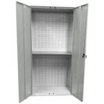 Large Storage Cabinet with Louvre Panel, British Made — view 24
