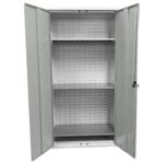 Large Storage Cabinet with Louvre Panel, British Made — view 42