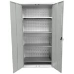 Large Storage Cabinet with Louvre Panel, British Made — view 51