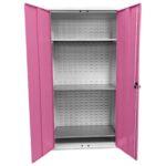 Large Storage Cabinet with Louvre Panel, British Made — view 43