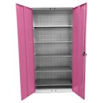 Large Storage Cabinet with Louvre Panel, British Made — view 61