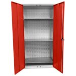 Large Storage Cabinet with Louvre Panel, British Made — view 44