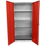 Large Storage Cabinet with Louvre Panel, British Made — view 53