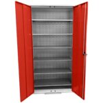 Large Storage Cabinet with Louvre Panel, British Made — view 71