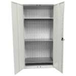 Large Storage Cabinet with Louvre Panel, British Made — view 45