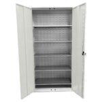 Large Storage Cabinet with Louvre Panel, British Made — view 63