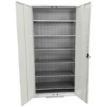 Large Storage Cabinet with Louvre Panel, British Made — view 72