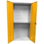 Large Storage Cabinet with Louvre Panel, British Made — view 28