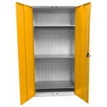 Large Storage Cabinet with Louvre Panel, British Made — view 46