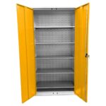 Large Storage Cabinet with Louvre Panel, British Made — view 64