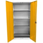 Large Storage Cabinet with Louvre Panel, British Made — view 55