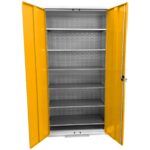 Large Storage Cabinet with Louvre Panel, British Made — view 73