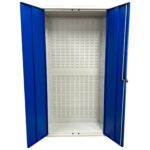 Large Storage Cabinet with Louvre Panel, British Made — view 5