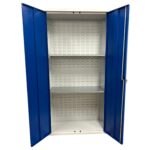Large Storage Cabinet with Louvre Panel, British Made — view 7