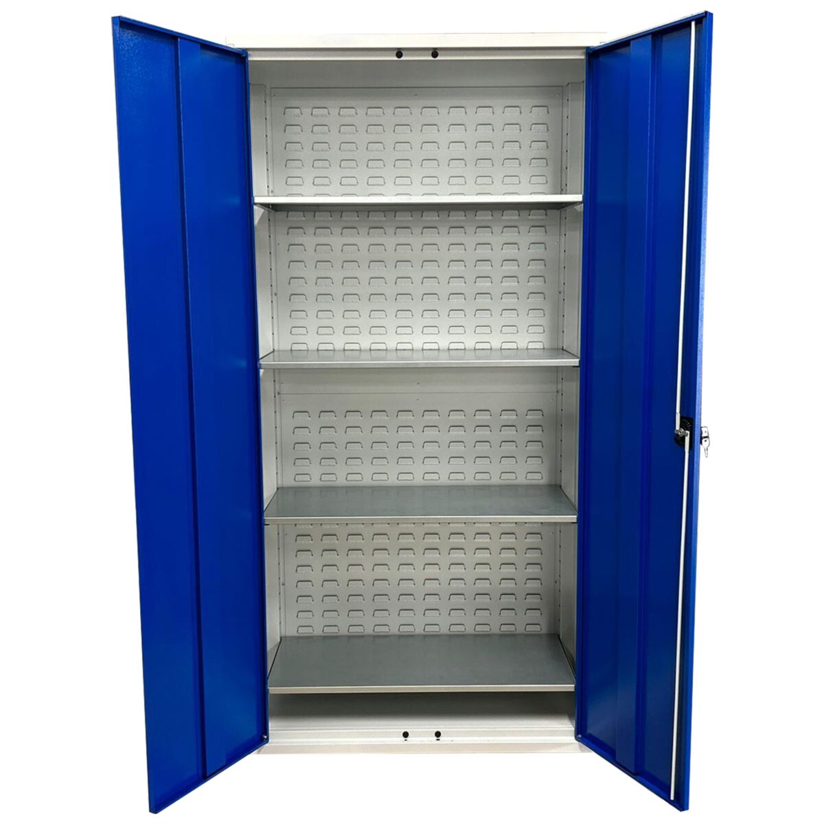 Large Storage Cabinet with Louvre Panel, British Made
