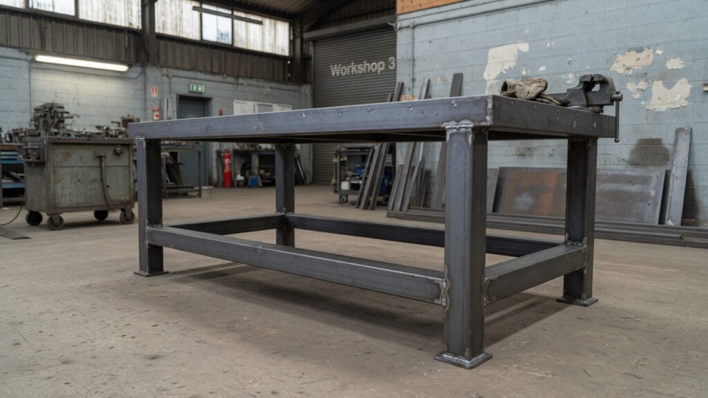 Fully welded British-made heavy duty workbench