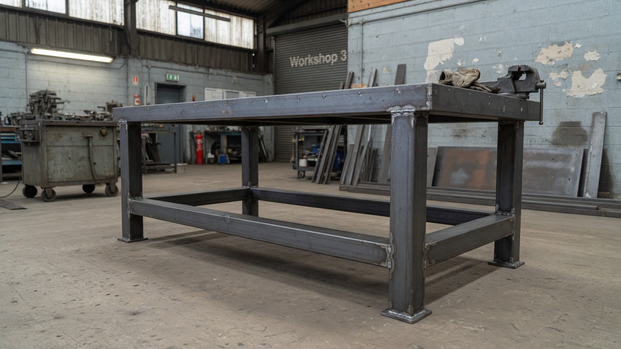 Fully welded British-made heavy duty workbench